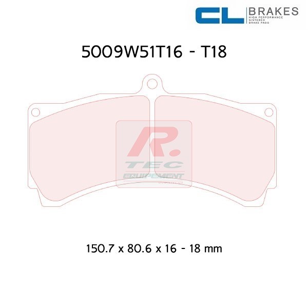 5009W51T18RC8R - Plaquettes CL brakes RC8