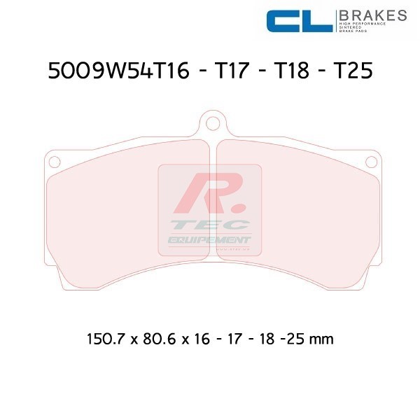 5009W54T25RC6 - Plaquettes CL brakes RC6