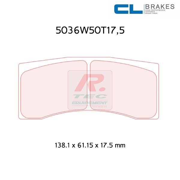 5036W50T17,5RC5 - Plaquettes CL brakes RC5