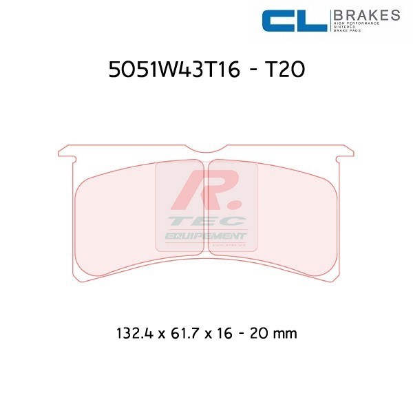 5051W43T20RC6E - Pastillas de freno CL Brakes RC6E