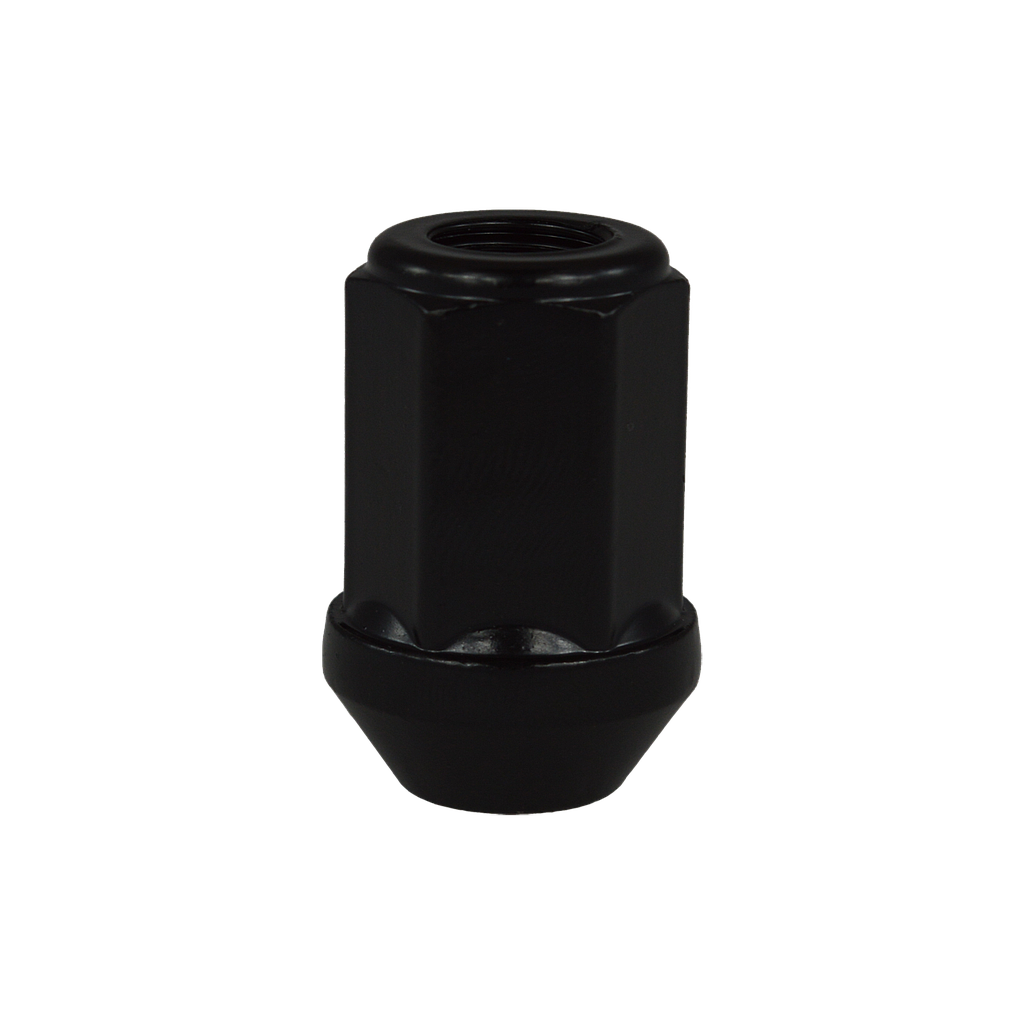 Écrou de roue ouvert M12x1.25 - L : 34 mm, noir, Zinc