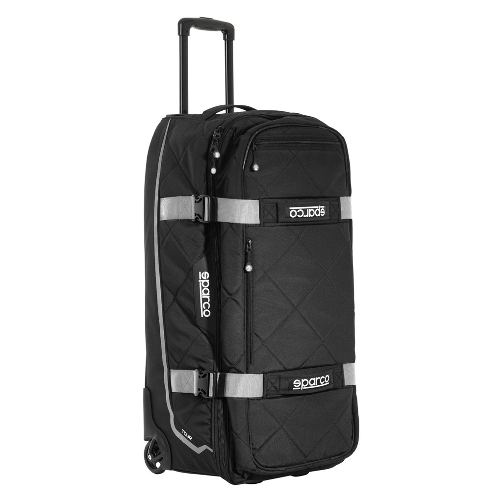 Sparco® - Tour™ 142 L Black/Silver Rolling Bag