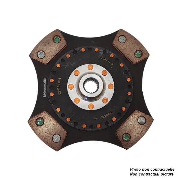 Disque d'embrayage AP RF Ø228 mm - 25.4 mm (1") X 23 - 4 patins - épaisseur 7.37 mm