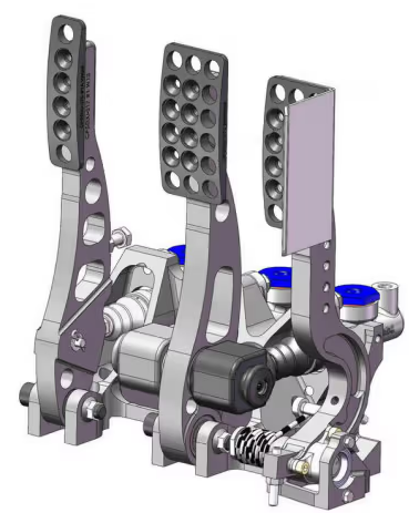 AP Racing 3 pedals pedal box with throttle sensor and imperial threads.