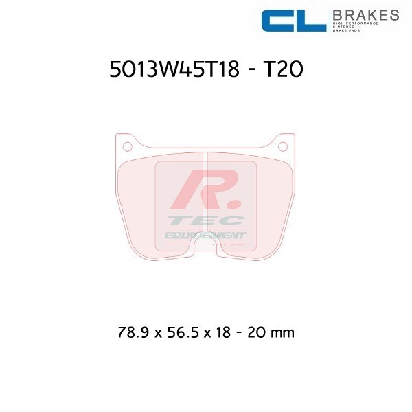 5013W45T20RC8R - CL Brakes remblokken RC8