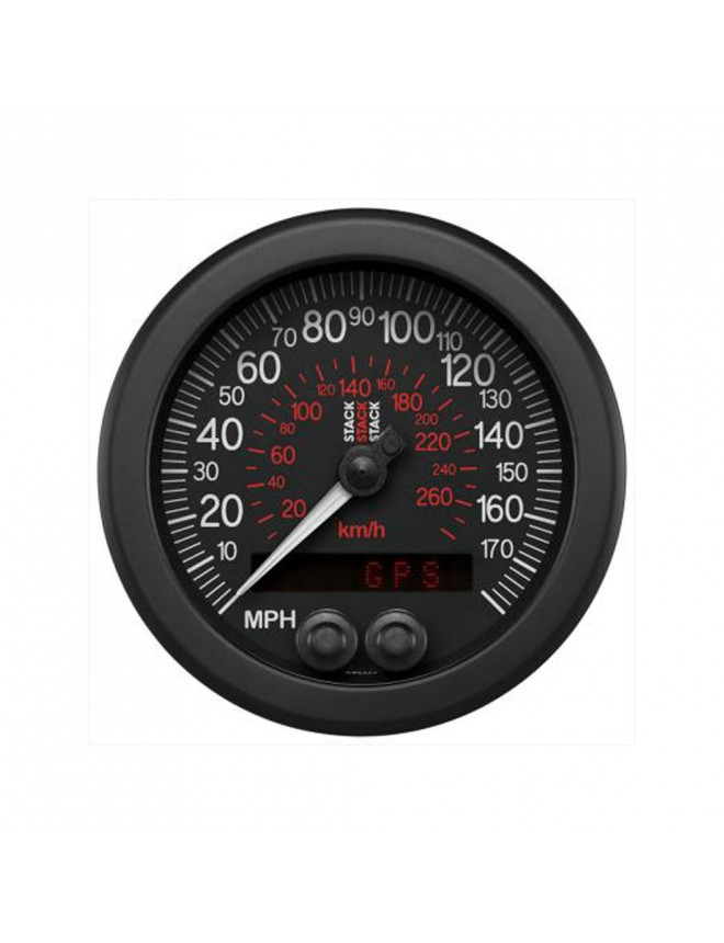 STACK Speedometer GPS STACK, Ø88mm Noir, 0-18