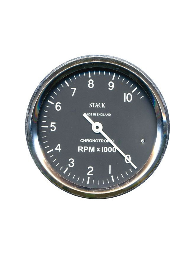Compte Tours Chronotronic - électrique - 0-10K - Ø 80mm - Noir Cerclage Chrome
