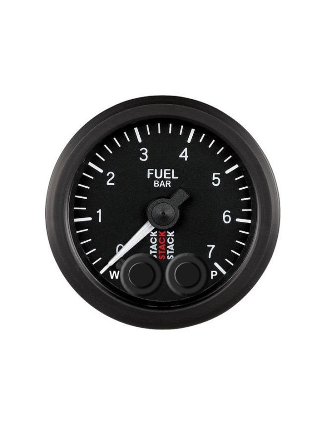Manomètre de Pression Essence - Pro-Control - 0-7 Bar - M10 M - Ø 52mm - Noir