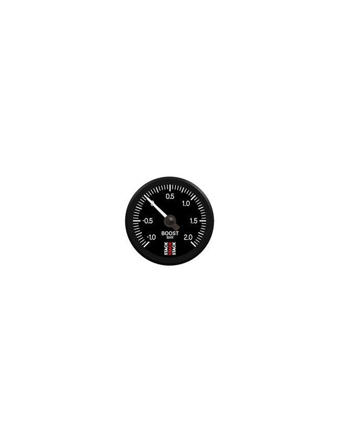 Manomètre de Pression Turbo - Pro Pas A Pas -1 A +2 Bar - Ø 52mm - Noir