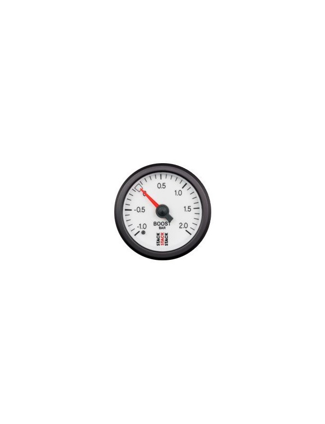 STACK Turbo Pressure gauge -1/+2 bar mechanical (White)
