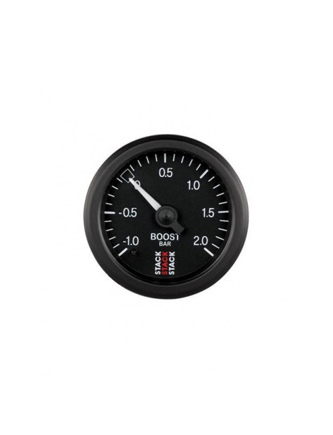Manomètre de Pression Turbo - mécanique -1 A +2 Bar - Ø 52mm - Noir - Rac. T