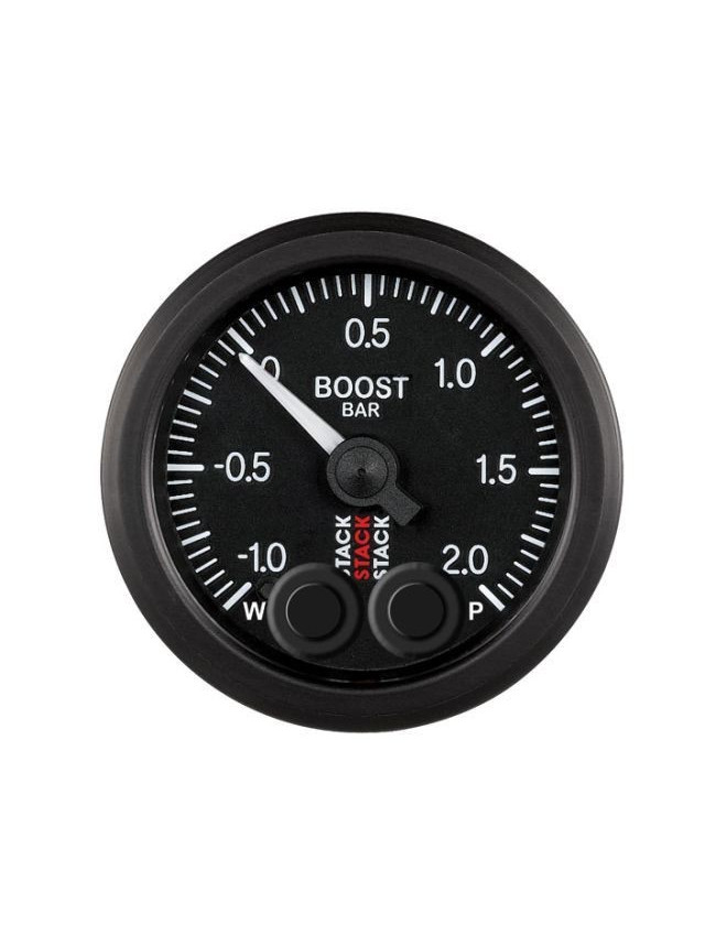 Manomètre de Pression Turbo - Pro-Control -1 A +2 Bar - Ø 52mm - Noir