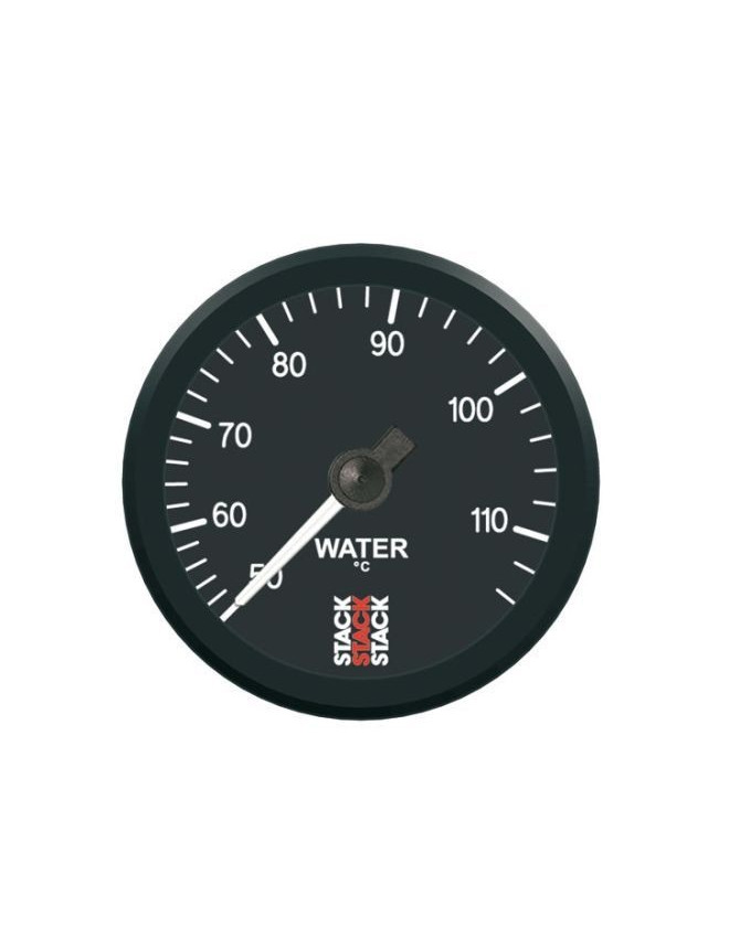 Manomètre de Température Eau - mécanique - 50-115°C - 3/8 Bspt D52mm - Noir