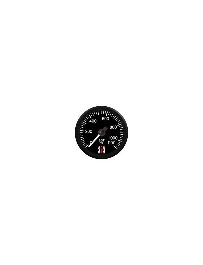 Manomètre de Température Gaz Echappement - Pro Pas A Pas - 0-1100°C - Ø 52mm - Noir