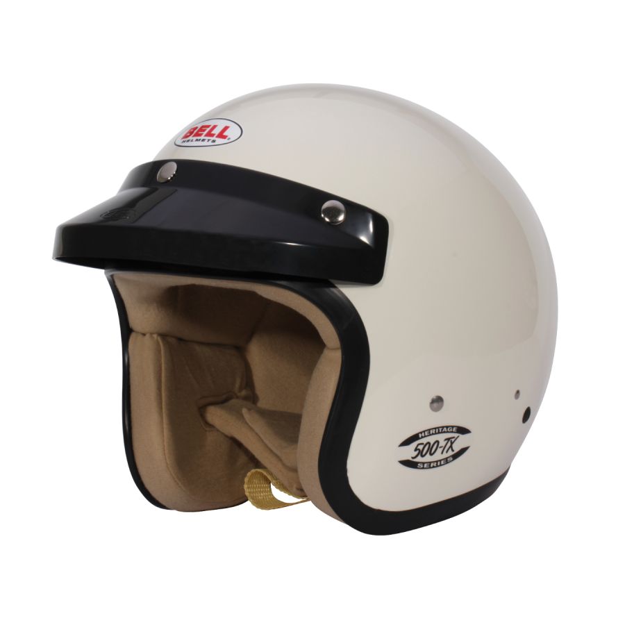 Casque BELL FIA 500 - jet TX Vintage blanc