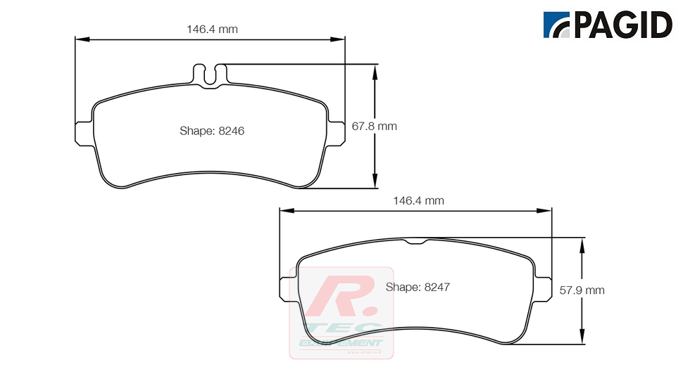S8246 - Pagid brake pads RSL29