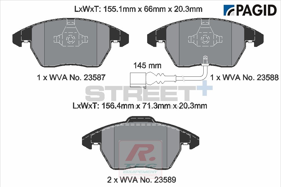 T8033 - Pagid brake pads Street+