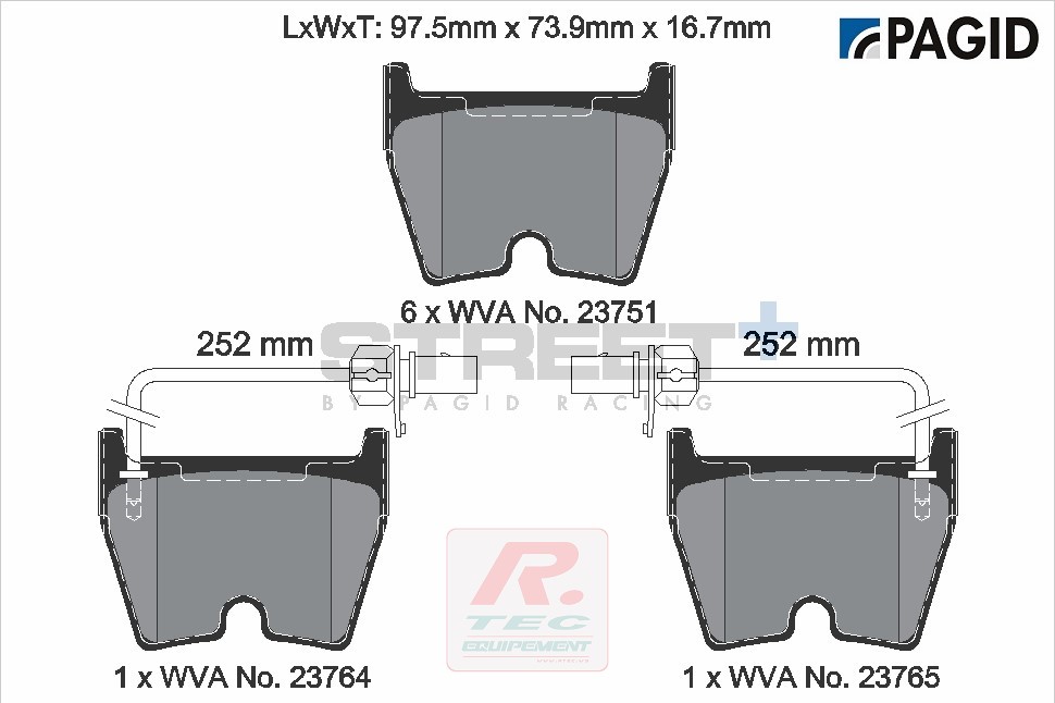 T8044 - Pagid brake pads Street+