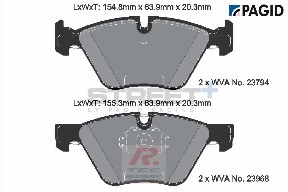 T8045 - Pagid brake pads Street+