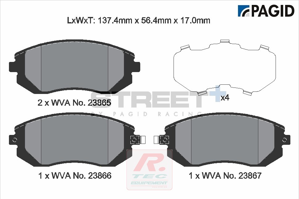 T8047 - Pagid brake pads Street+
