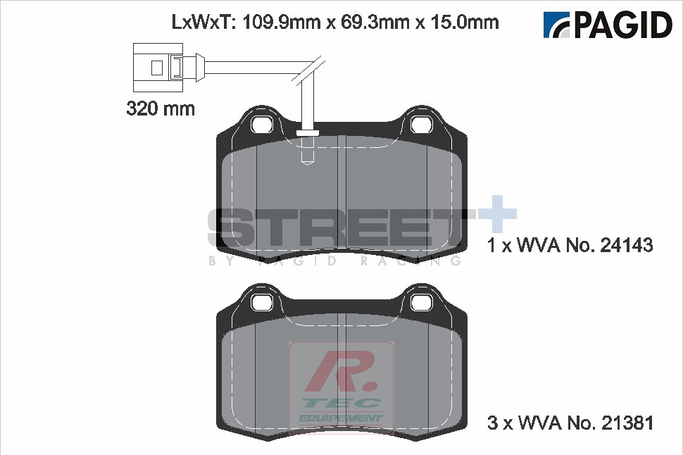 T8058 - Plaquettes de frein Pagid Street+