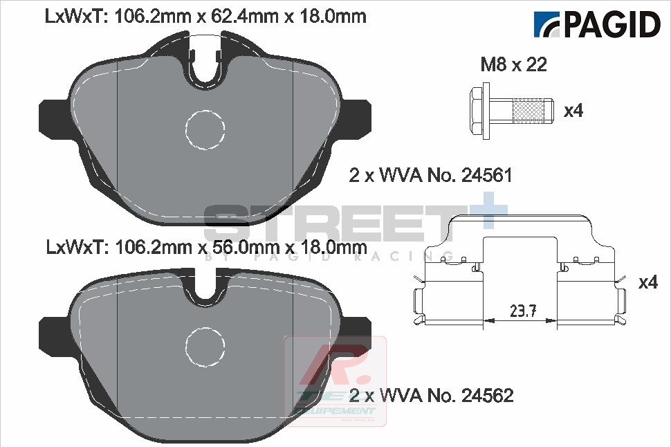 T8079 - Pagid brake pads Street+