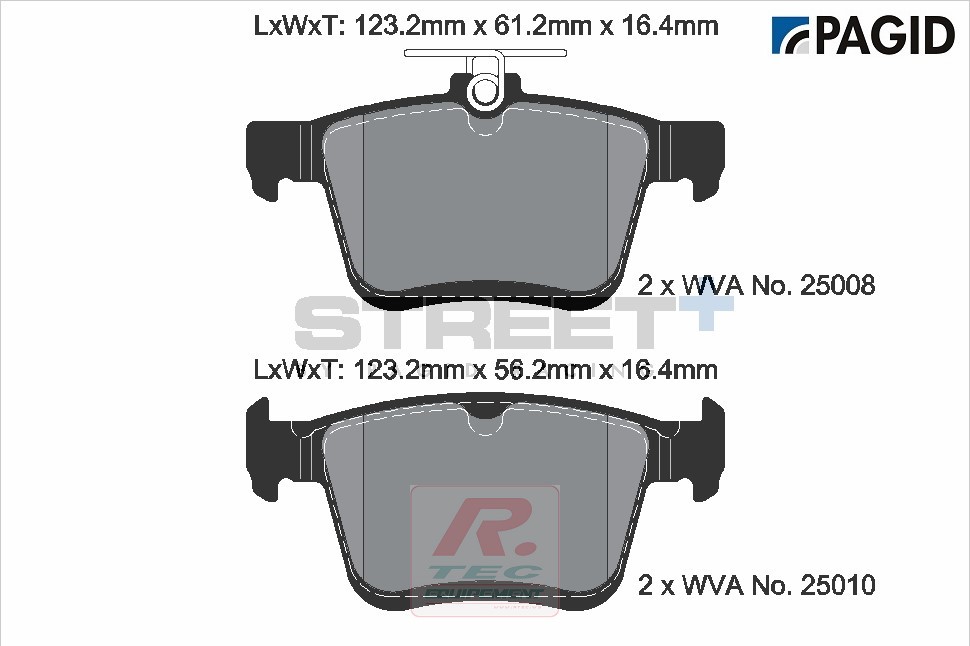 T8101 - Pagid brake pads Street+