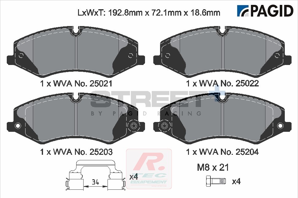 T8103 - Pagid brake pads Street+
