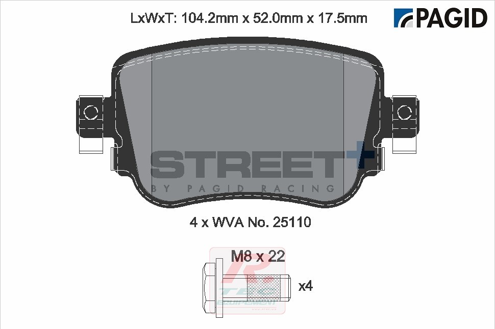 T8108 - Pagid brake pads Street+