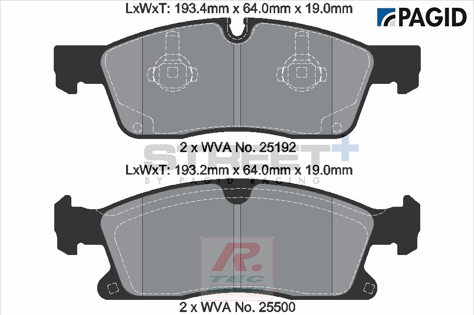 T8112 - Pagid brake pads Street+