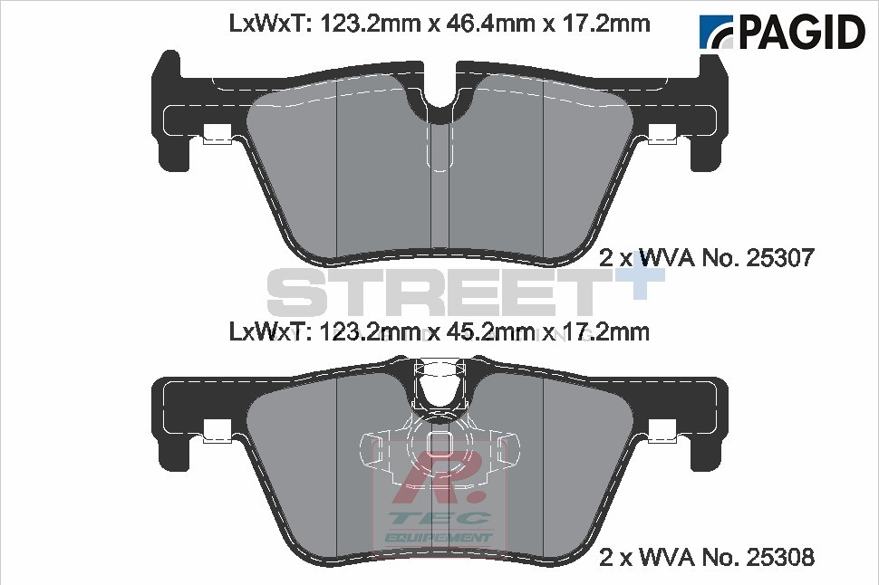 T8117 - Pagid brake pads Street+