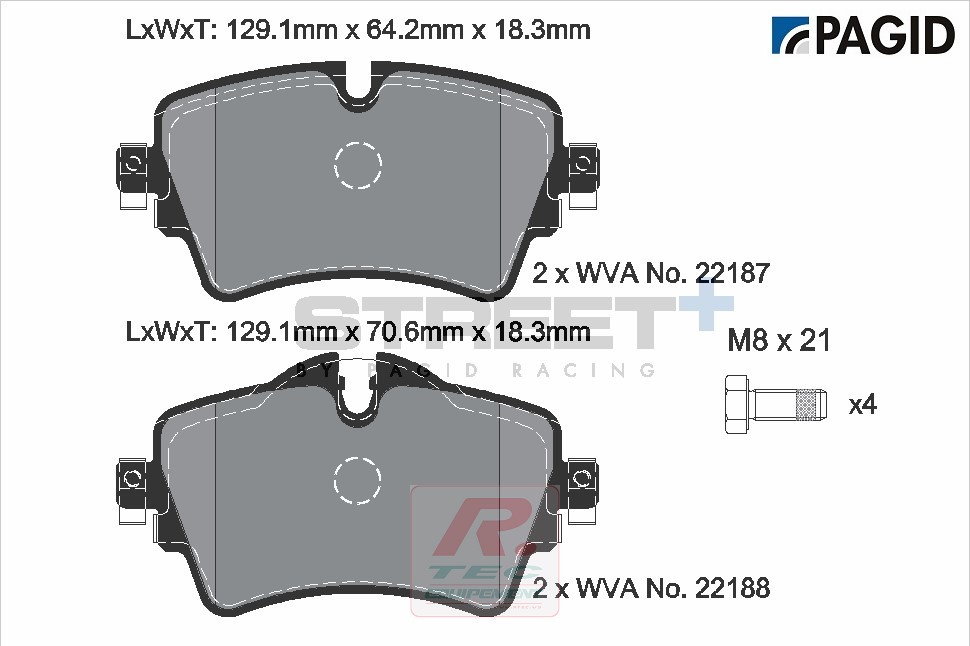 T8161 - Pagid brake pads Street+