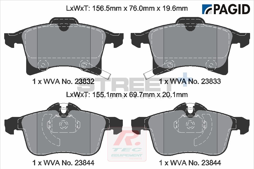 T8179 - Pagid brake pads Street+