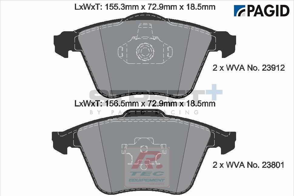 T8180 - Pagid brake pads Street+