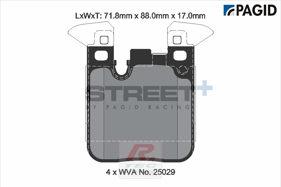 T8195 - Plaquettes de frein Pagid Street+