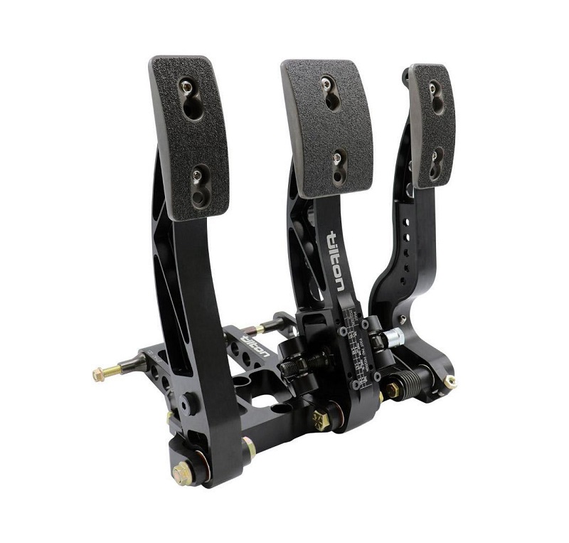 Pedalera serie 900, bajo los pies, 3 pedales, aluminio, pivote