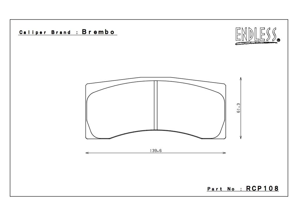 N105SP - Endless brake pads for R5 tarmac