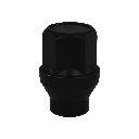 Tuerca cerrado de llanta M12x1.5, L : 34 mm, hex 19, Negro, zinc