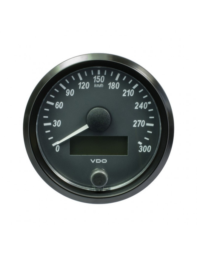 Compte-tours VDO Singleviu Ø 80mm fond noir 300km/h