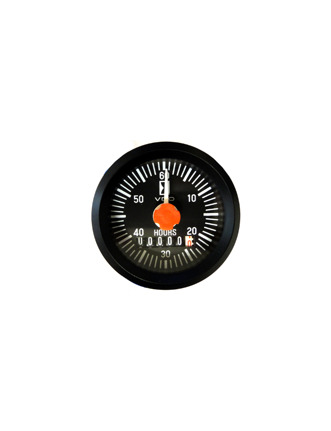 Uurmeter VDO Ø 52 12V achtergrond zwart Compteur d'Heures