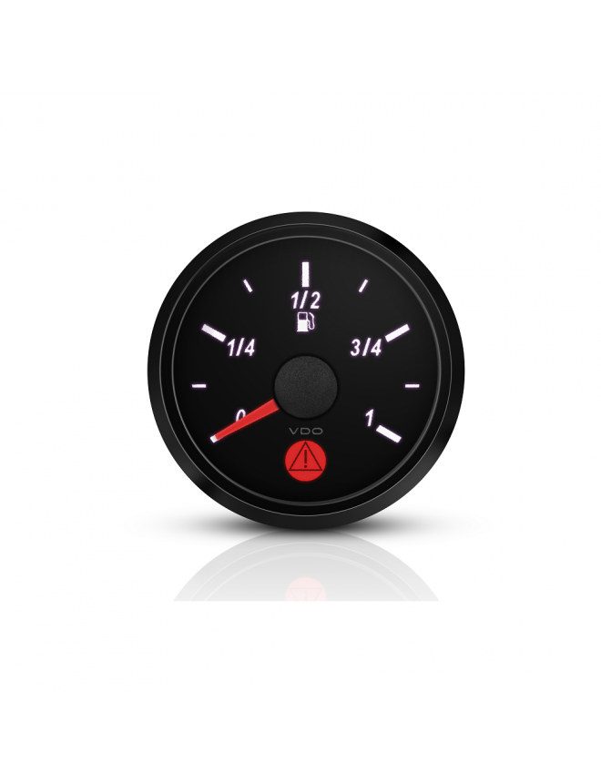 Manomètre niveau de carburant VDO Singleviu Ø 52mm fond noir jauge tubulaire