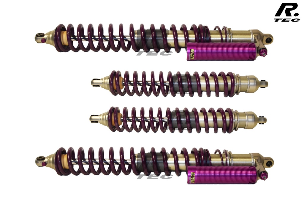 Set complet d'amortisseurs Reiger 3 voies avec ressort : 550 HDP pour Yamaha YXZ