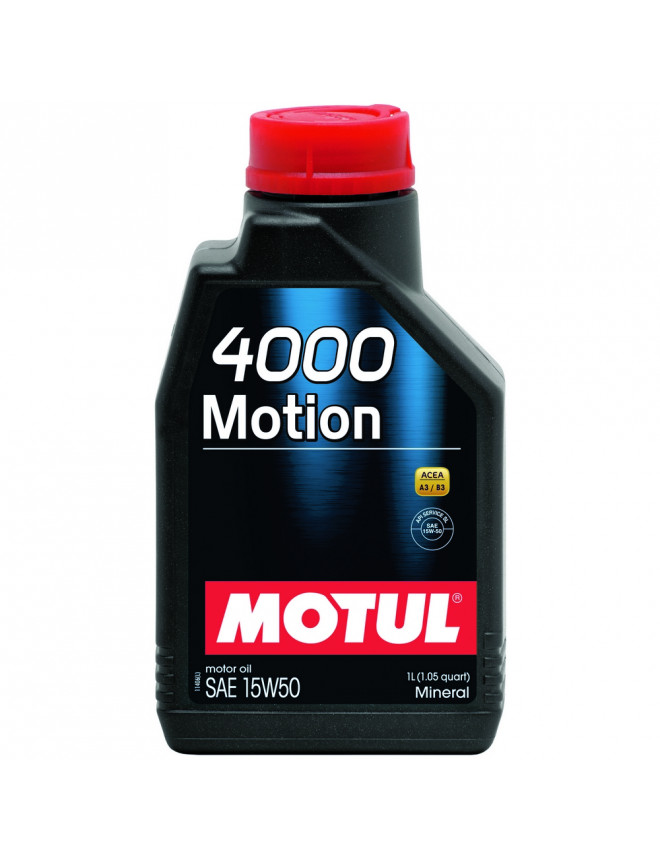 Engine oil MOTUL 4000 MOTION 15W50 - bottle of 1L