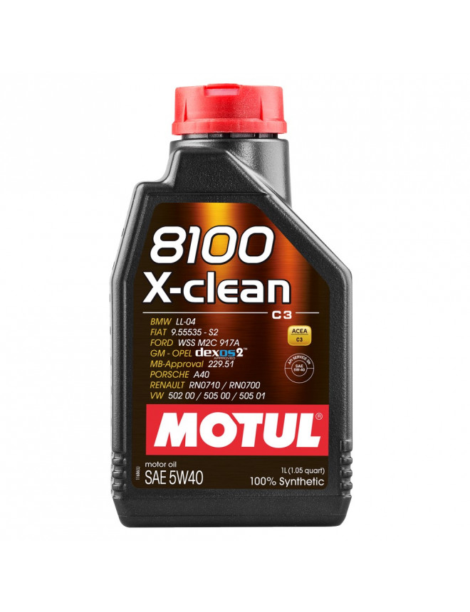 Aceite de motor MOTUL 8100 X-CLEAN 5W40 - bidón de 1L