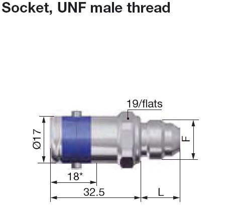 Staübli male socket - Dash 4