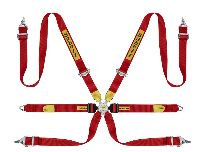 Sabelt Alu harness 2"/2" - 6 points - CCA622S Down - FIA 8853-2016