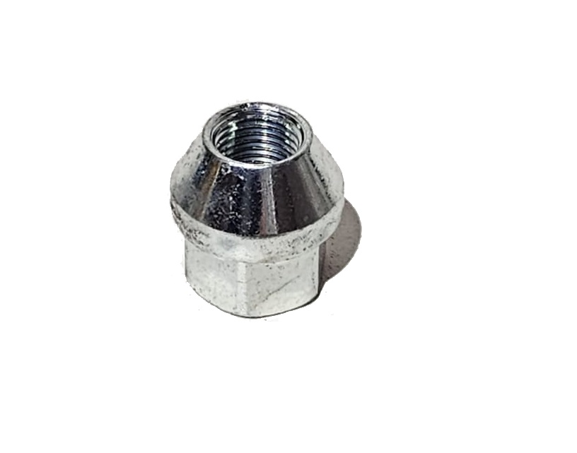 Open end lug nut M12x1.25 - L : 25mm, silver, steel