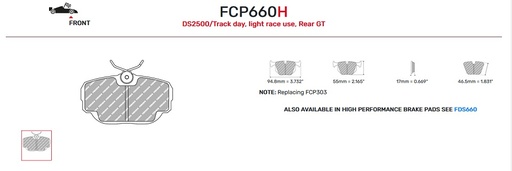 [FCP660R] FCP660R - Ferodo remblokken DS3000