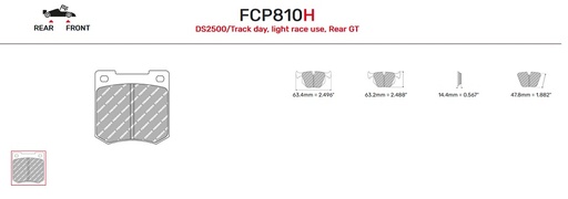 [FCP810H] FCP810H - Plaquettes Ferodo DS2500