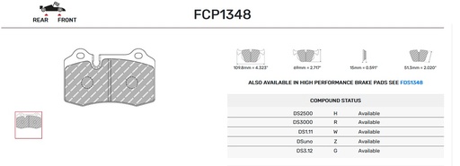 [FCP1348W] FCP1348W - Ferodo remblokken DS1.11